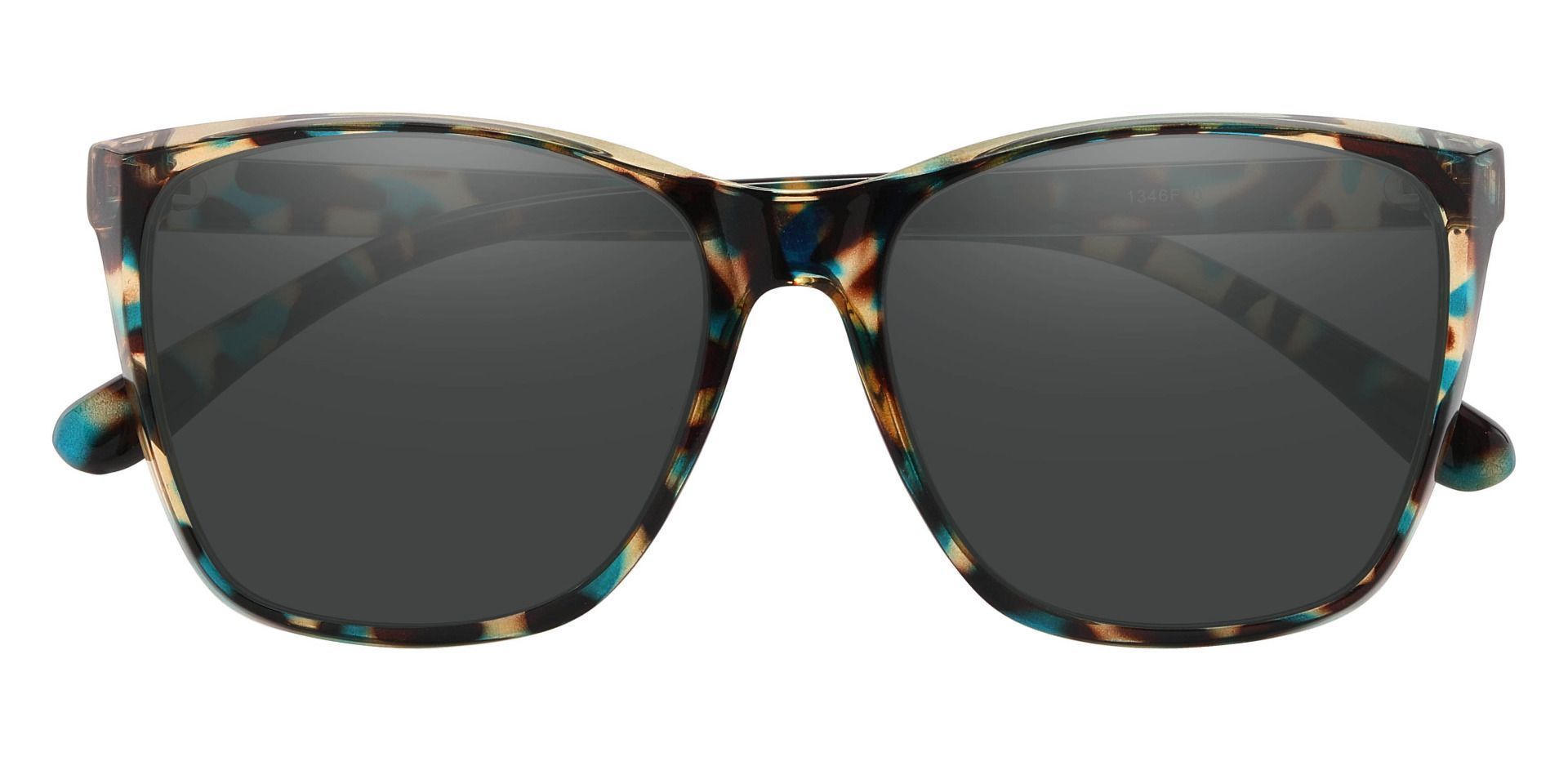 Taryn Square Prescription Sunglasses - Floral Frame With Gray Lenses