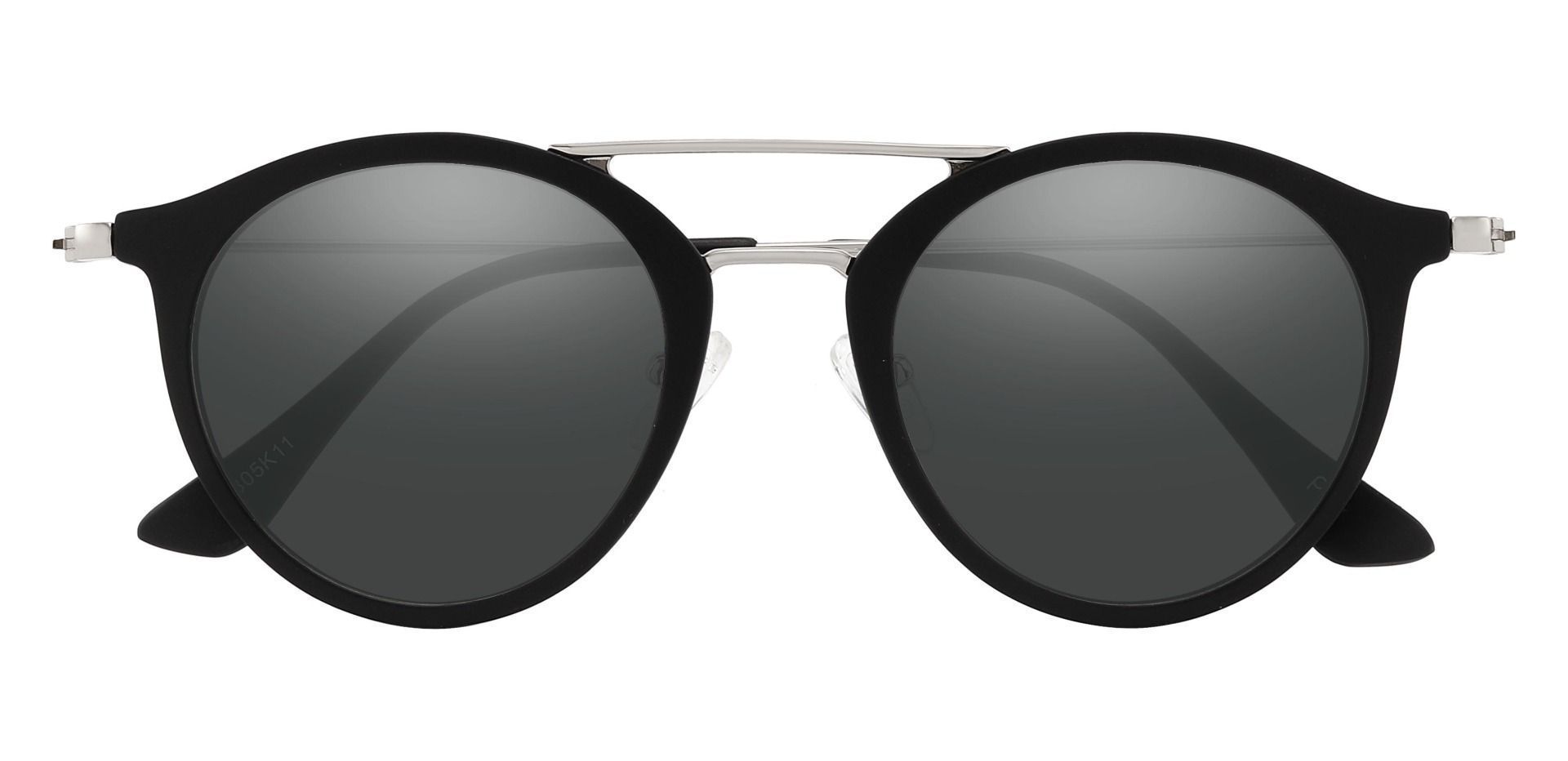 Malden Aviator Prescription Sunglasses - Black Frame With Gray Lenses
