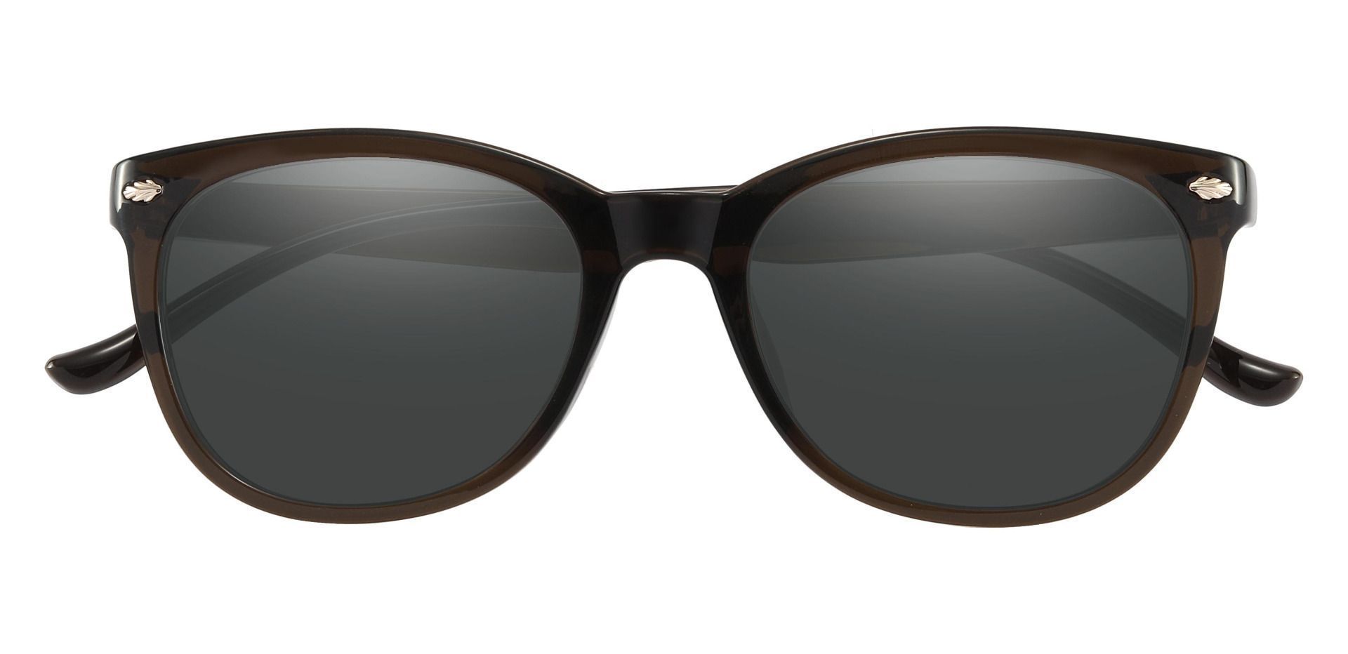 Pavilion Square Progressive Sunglasses - Brown Frame With Gray Lenses