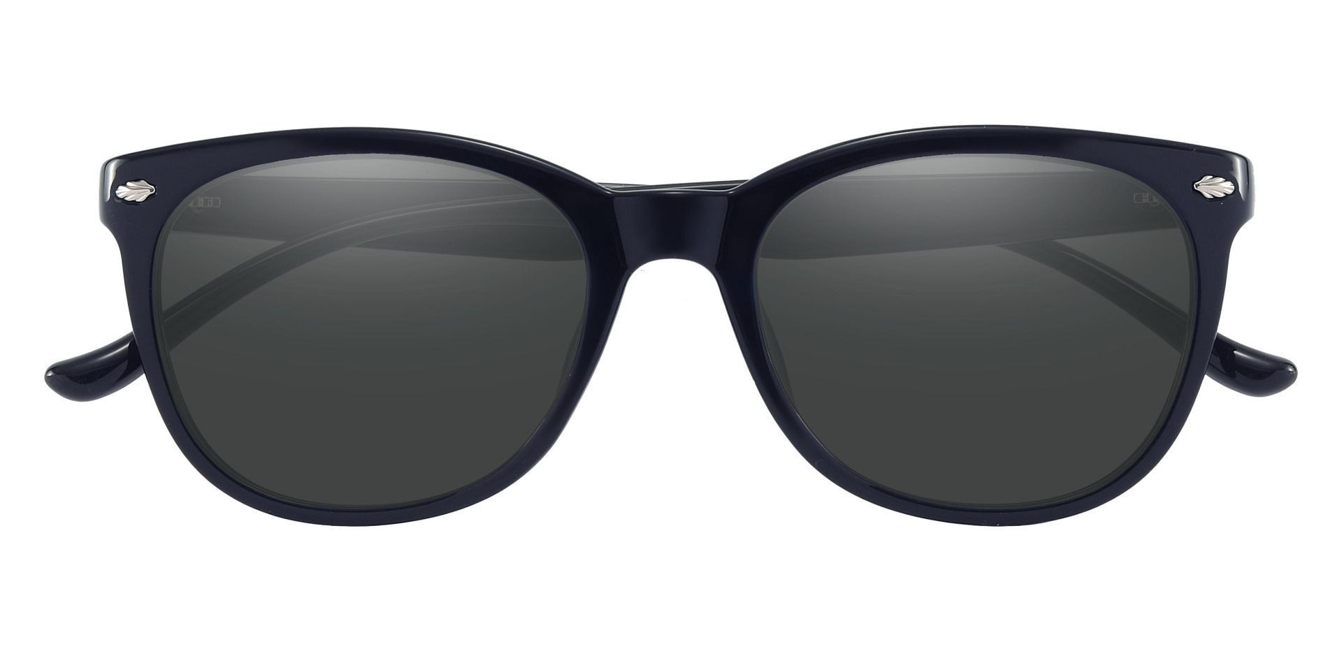 Pavilion Square Progressive Sunglasses - Blue Frame With Gray Lenses
