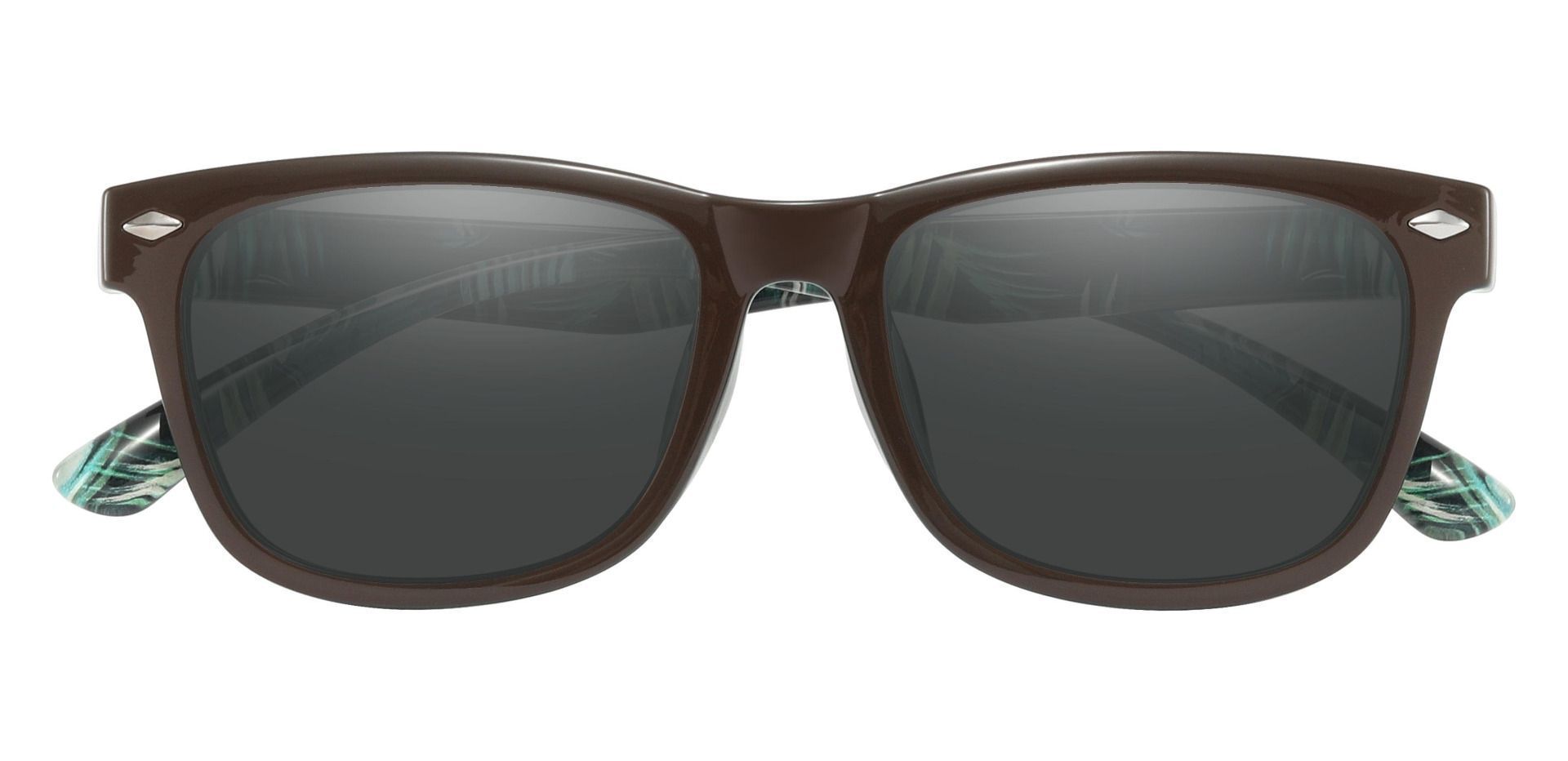 Shaler Square Lined Bifocal Sunglasses - Brown Frame With Gray Lenses