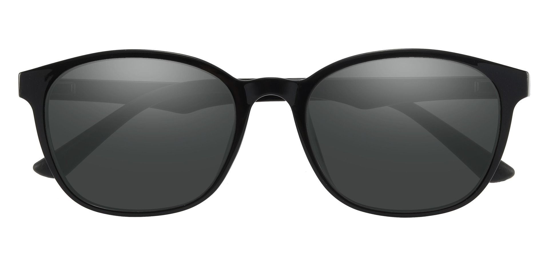 Ursula Oval Reading Sunglasses - Black Frame With Gray Lenses