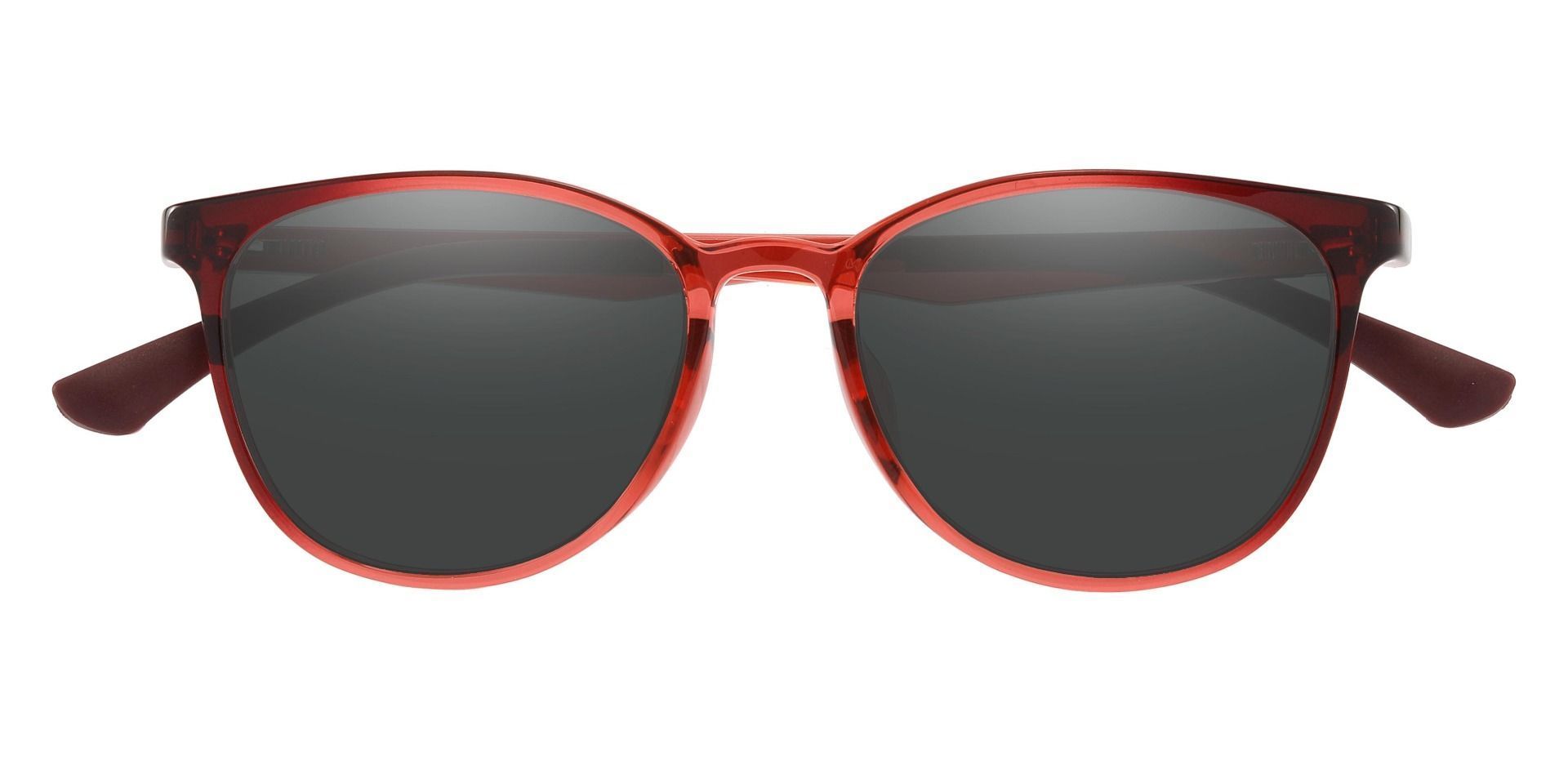 Pembroke Oval Non-Rx Sunglasses - Pink Frame With Gray Lenses