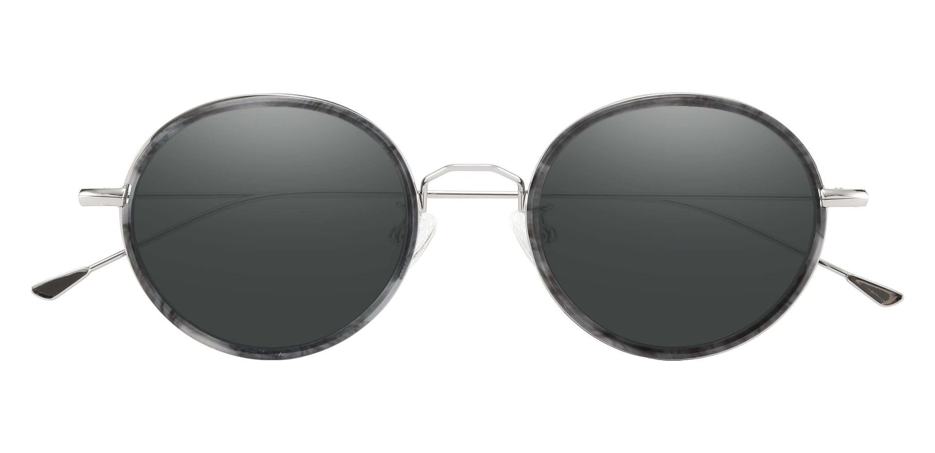 Malverne Oval Progressive Sunglasses - Gray Frame With Gray Lenses