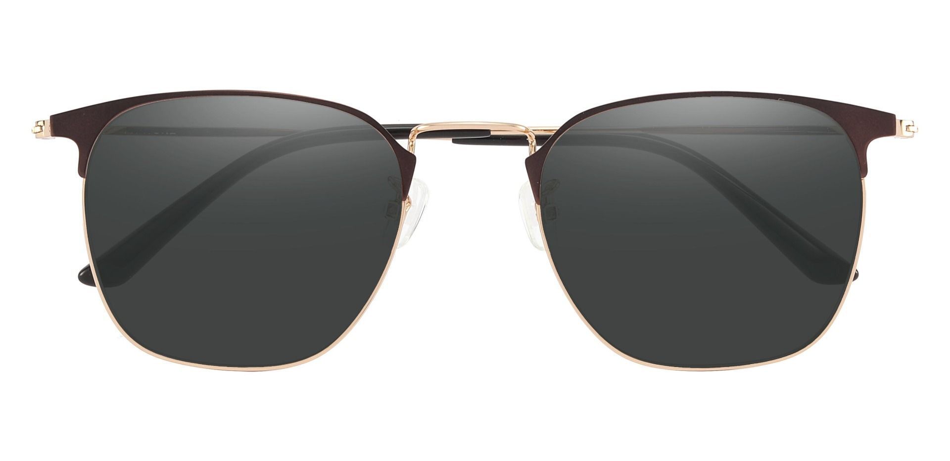 Nichols Browline Prescription Sunglasses - Brown Frame With Gray Lenses
