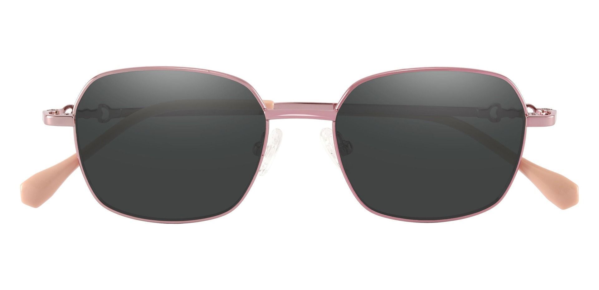 Averill Geometric Prescription Sunglasses - Rose Gold Frame With Gray Lenses