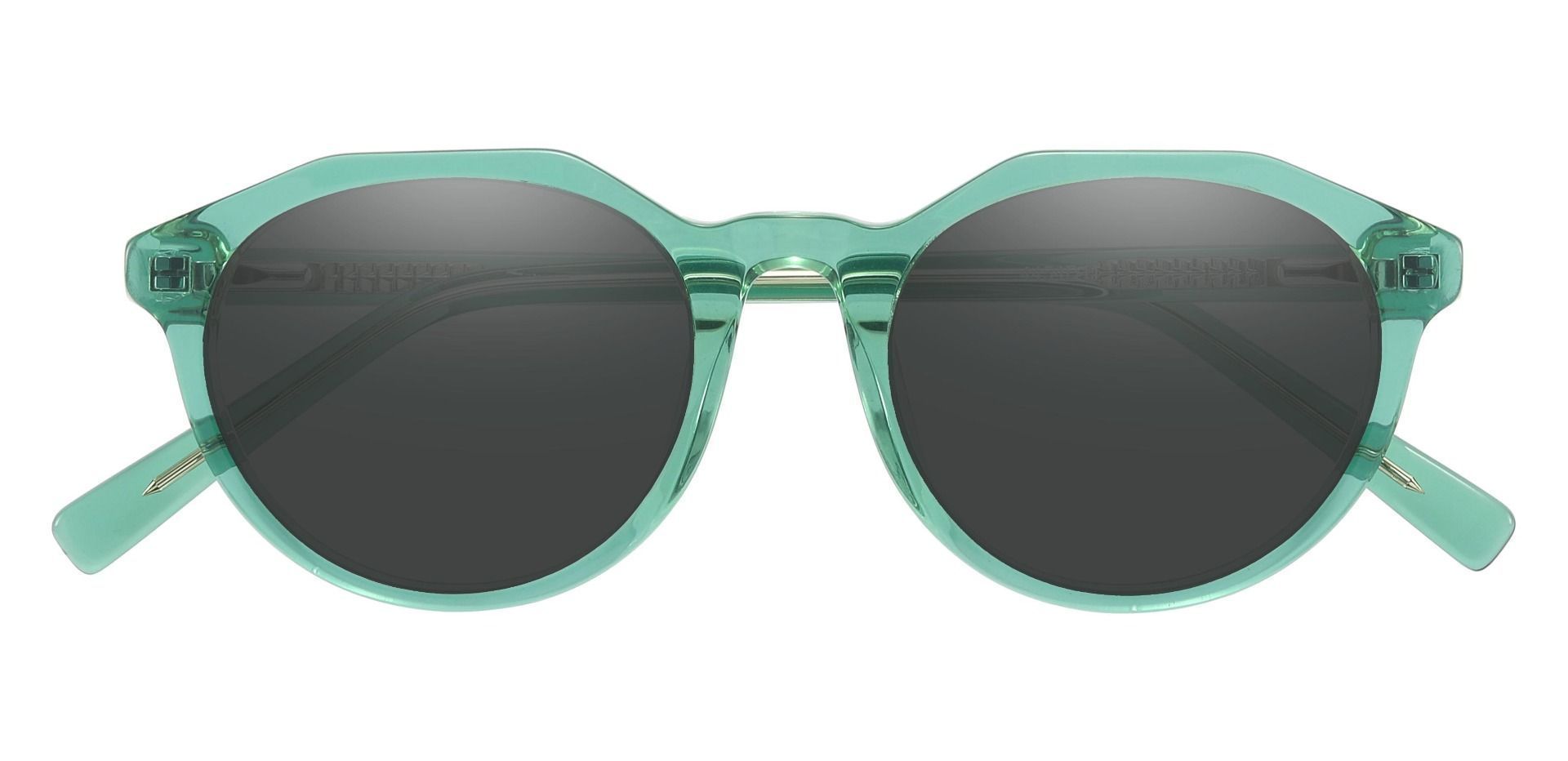 Mayfield Oval Reading Sunglasses - Green Frame With Gray Lenses