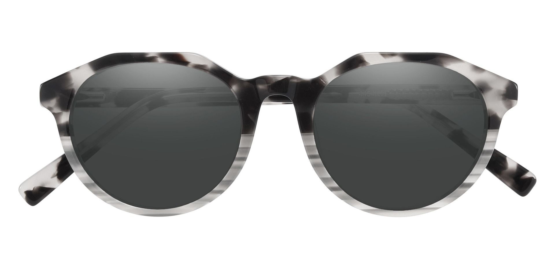 Mayfield Oval Non-Rx Sunglasses - Black Frame With Gray Lenses