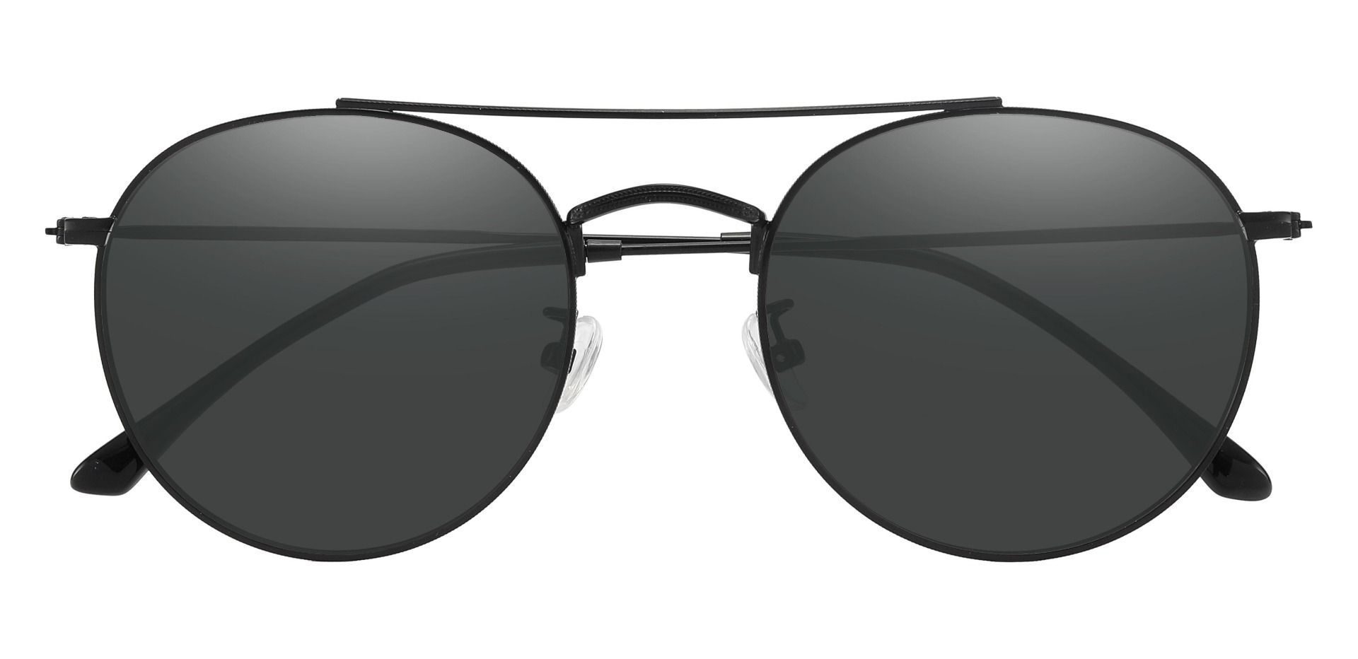 Junction Aviator Lined Bifocal Sunglasses - Black Frame With Gray Lenses