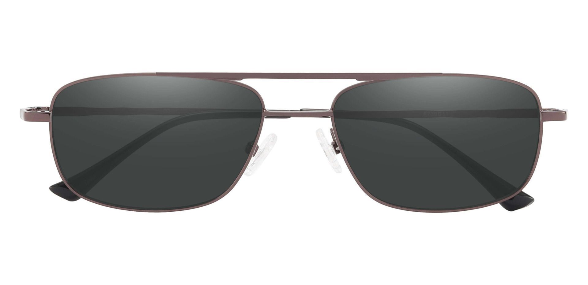 Hugo Aviator Reading Sunglasses - Brown Frame With Gray Lenses