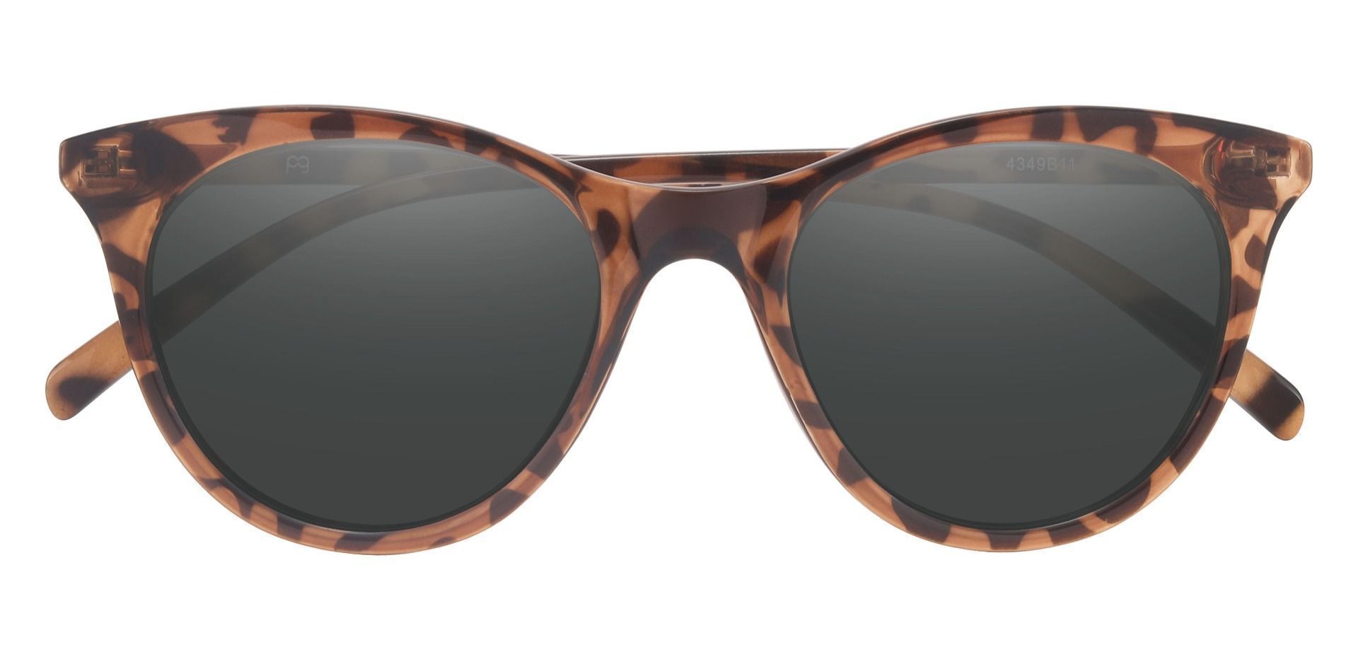 Valencia Cat Eye Prescription Sunglasses - Brown Frame With Gray Lenses