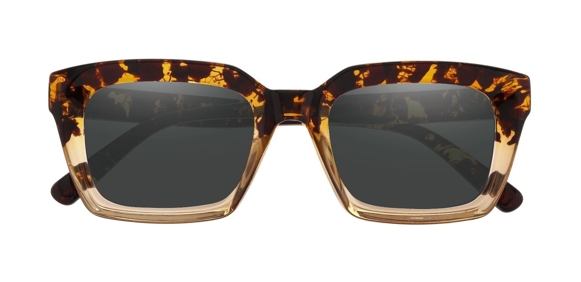 Unity Rectangle Prescription Sunglasses - Tortoise Frame With Gray Lenses