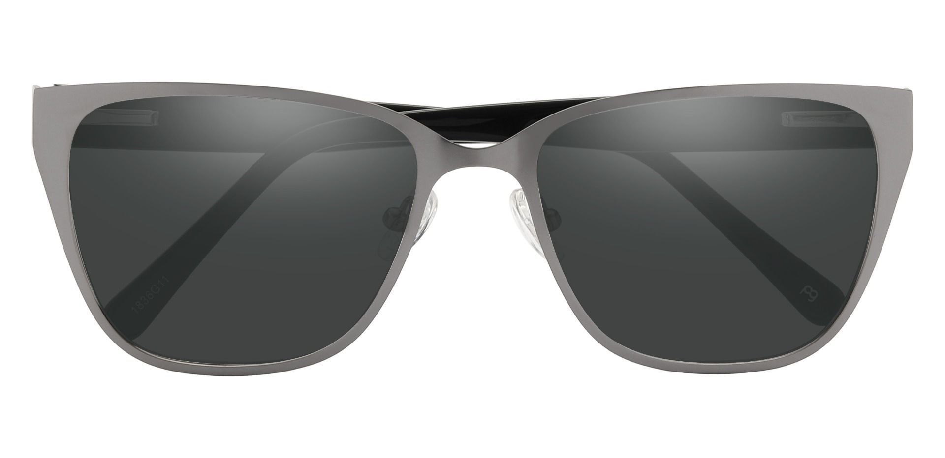 Stowe Square Prescription Sunglasses - Gray Frame With Gray Lenses