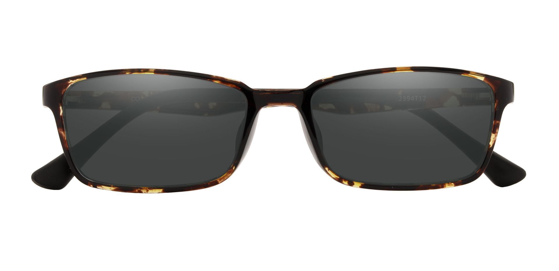 San Dimas Rectangle Prescription Sunglasses - Tortoise Frame With Gray Lenses