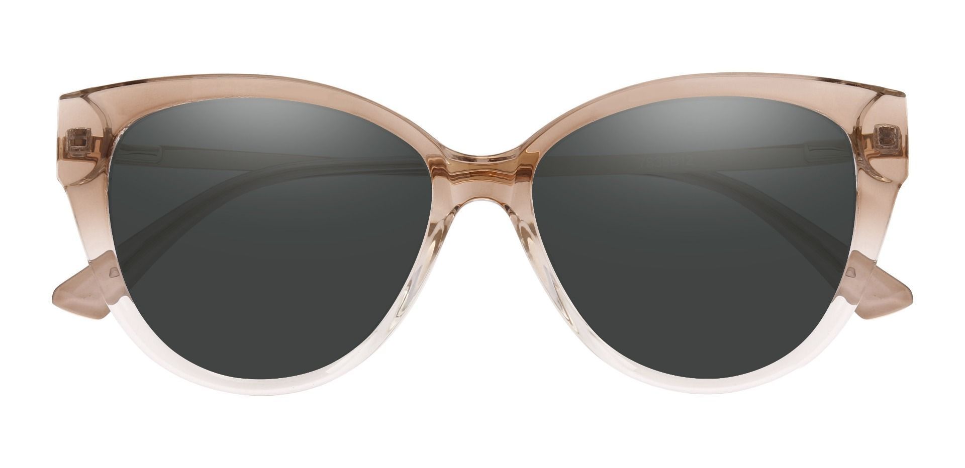 Kaycee Cat Eye Prescription Sunglasses - Brown Frame With Gray Lenses