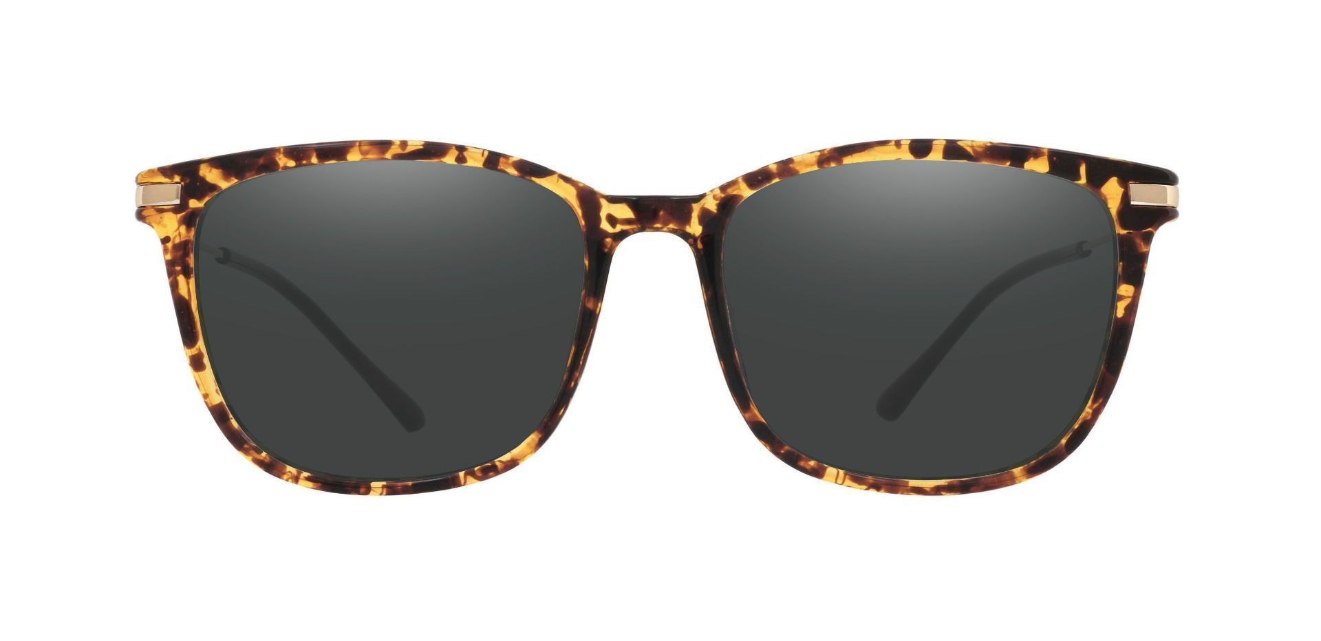 Katie square Prescription Sunglasses - Tortoise Frame With Gray Lenses