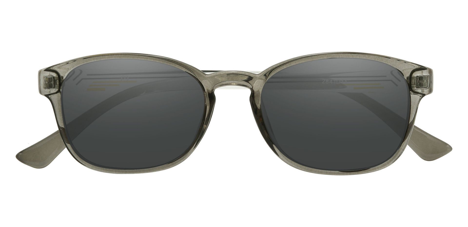 Casper Rectangle Prescription Sunglasses - Gray Frame With Gray Lenses
