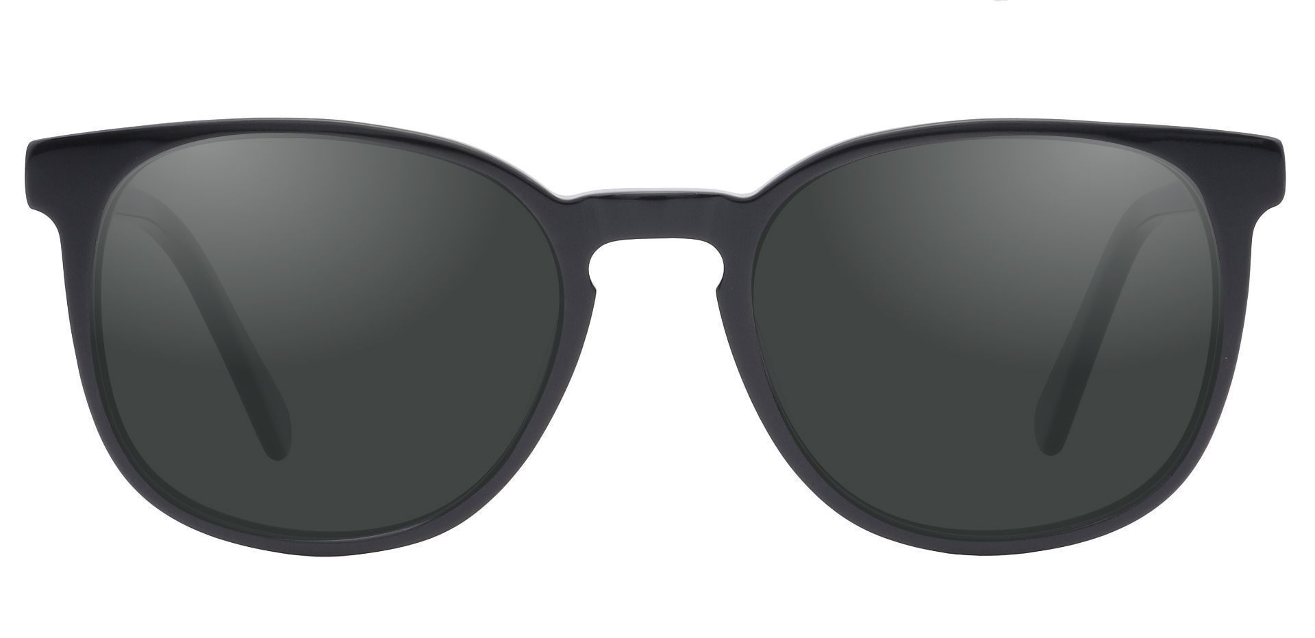 Nebula Round Non-Rx Sunglasses - Black Frame With Gray Lenses