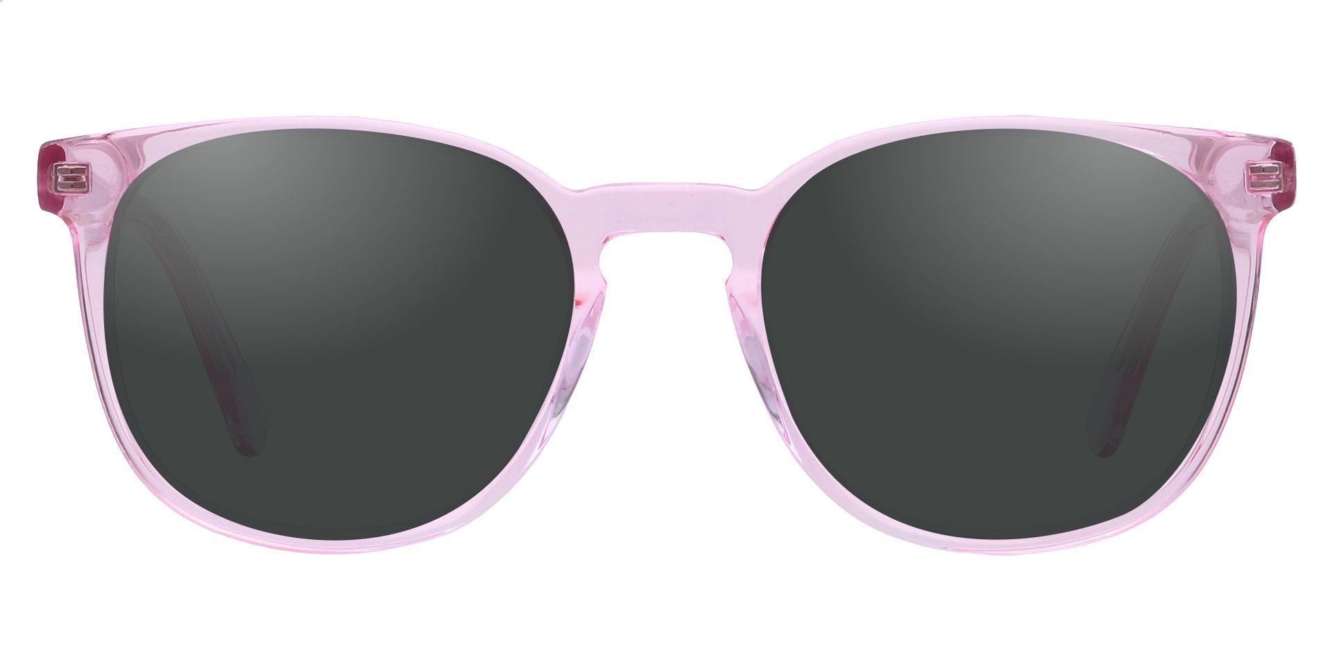 Nebula Round Reading Sunglasses - Pink Frame With Gray Lenses
