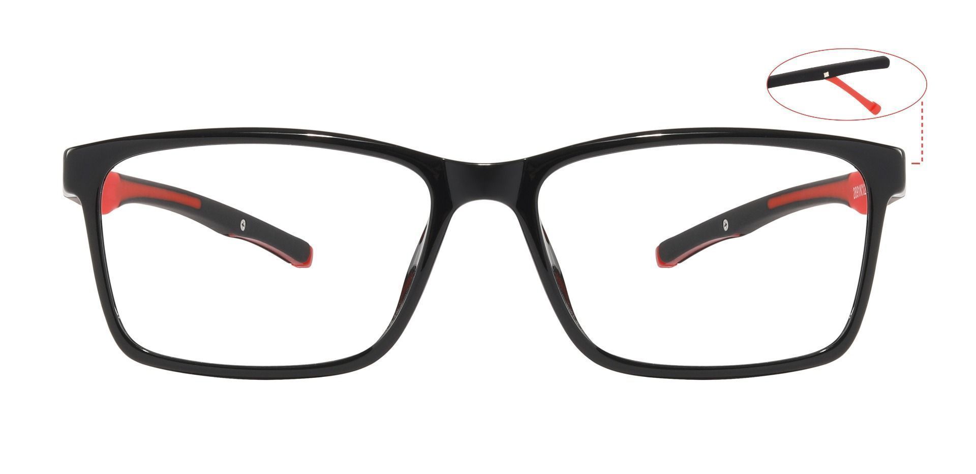 Lowell Rectangle Prescription Glasses - Black