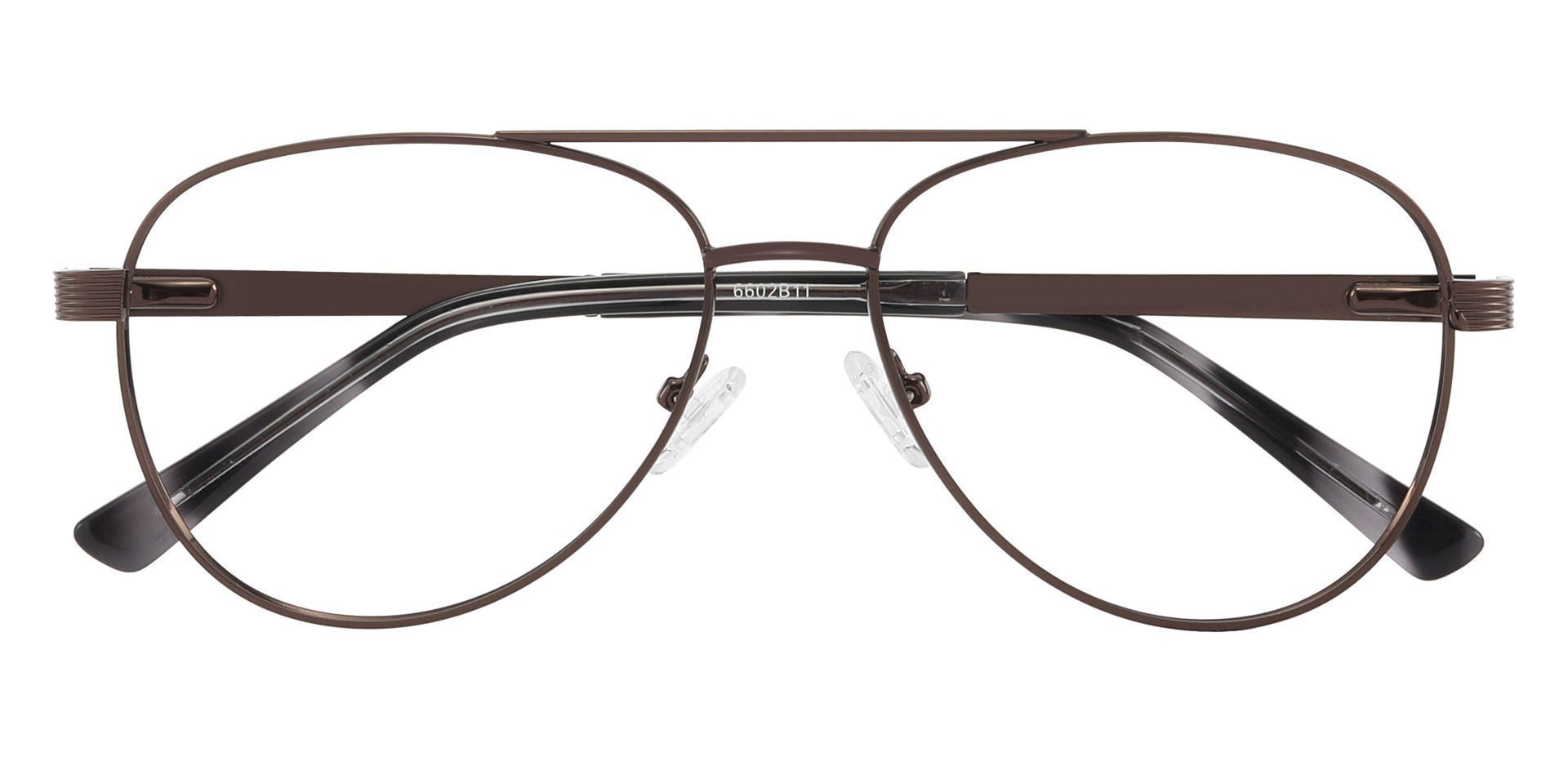 Oxford Aviator Lined Bifocal Glasses - Brown