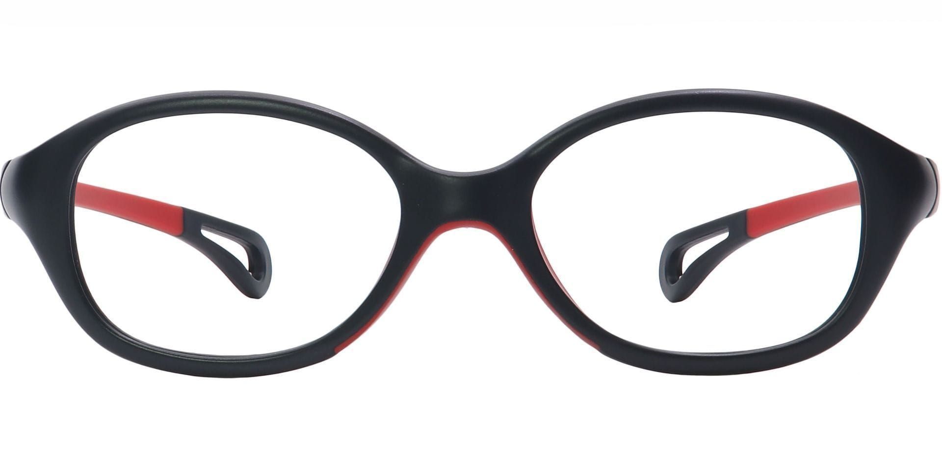 Quirk Oval Eyeglasses Frame - Black