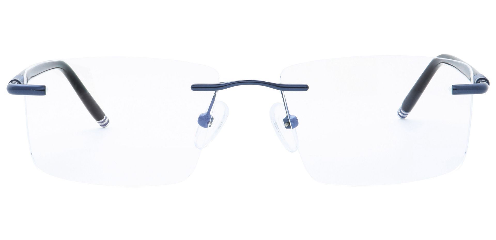 Kenobi Rimless Non-Rx Glasses - Blue