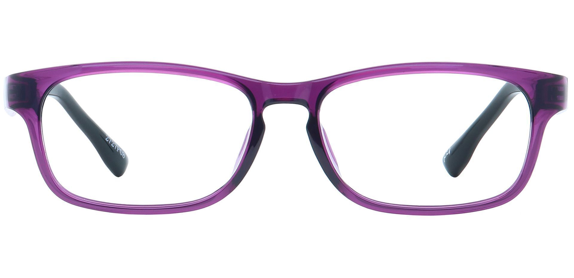 Charlie Rectangle Blue Light Blocking Glasses - Purple