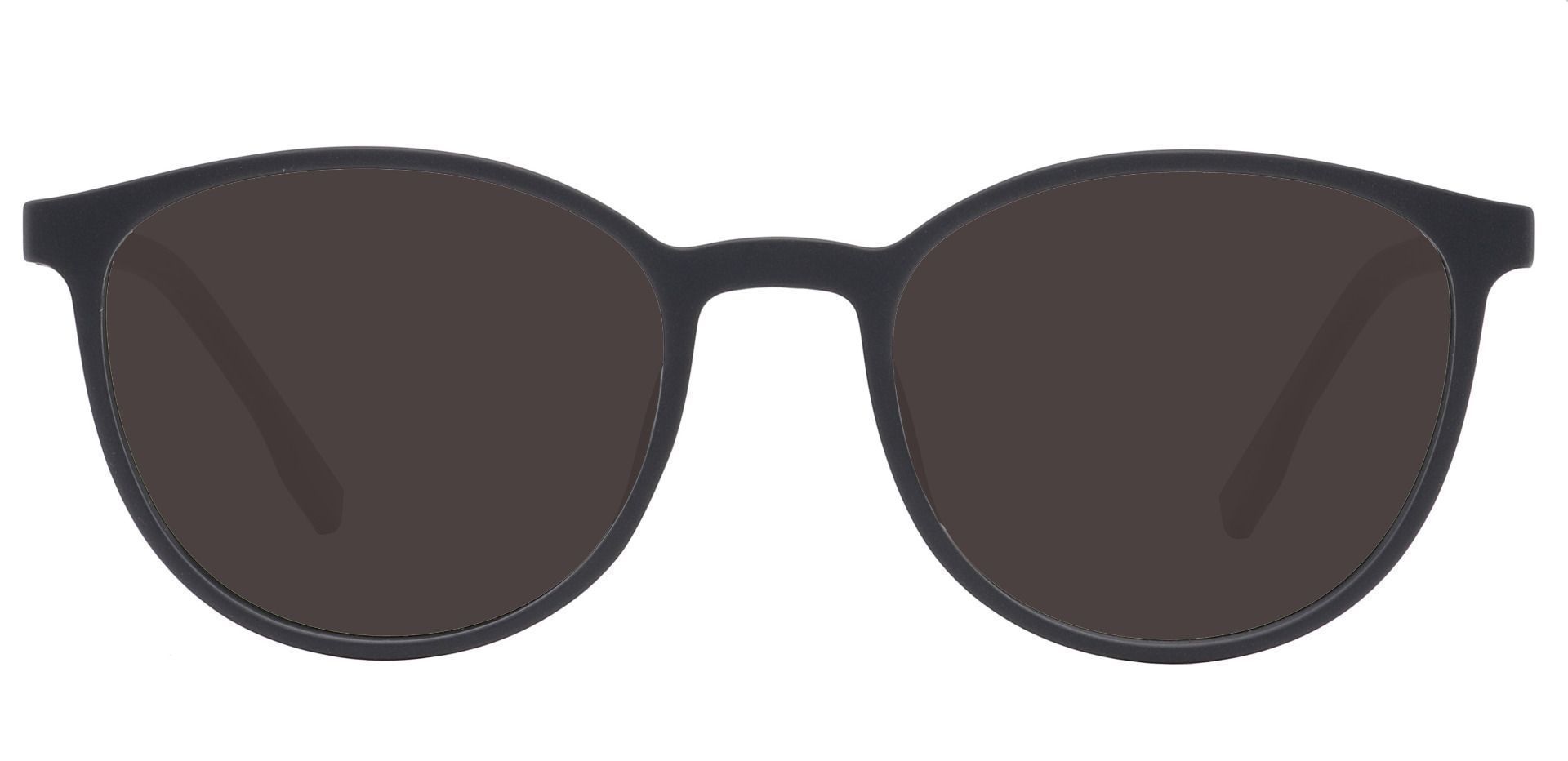 Bay Round Prescription Sunglasses - Black Frame With Gray Lenses