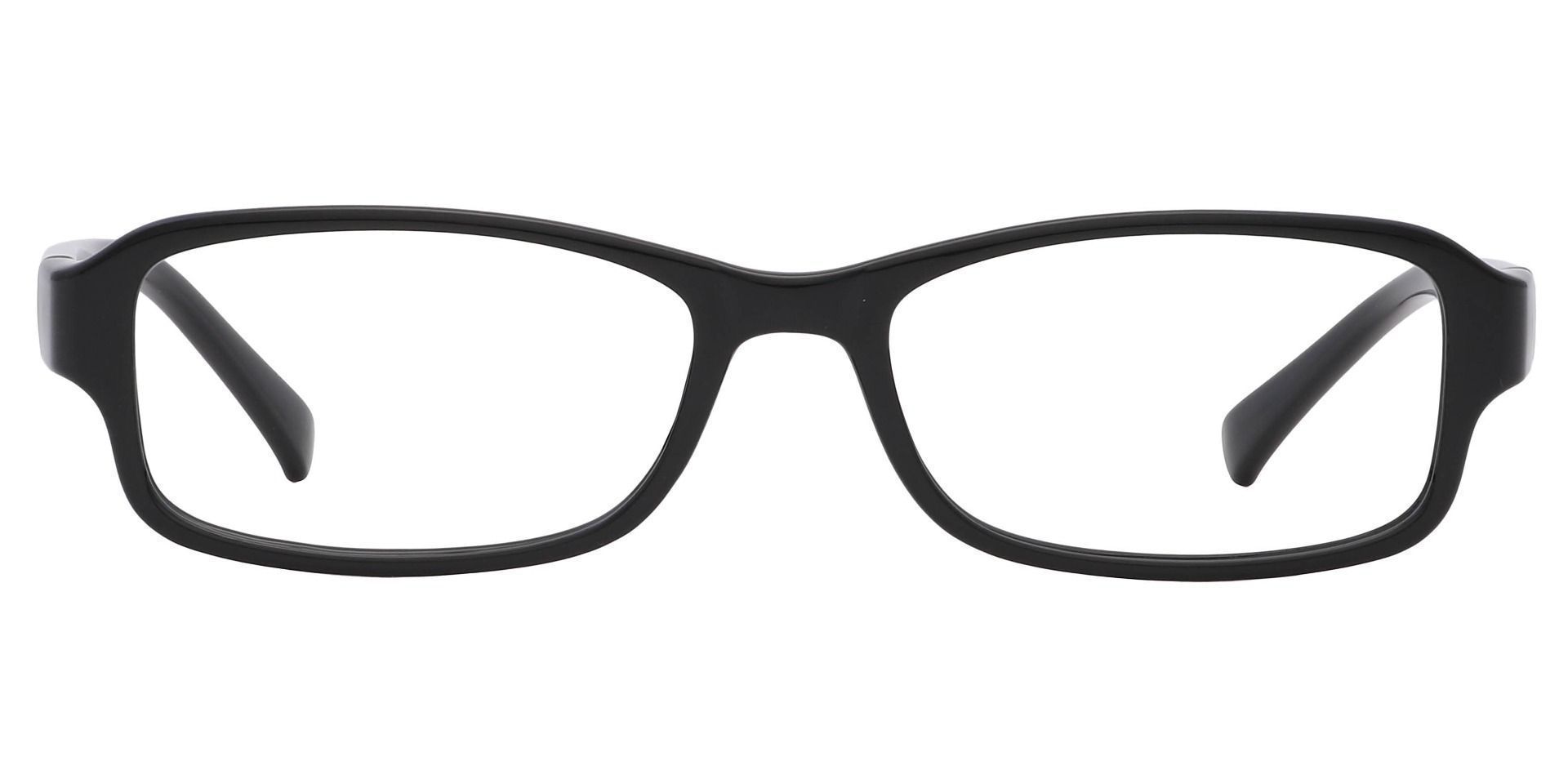 Rowan Rectangle Eyeglasses Frame - Glossy Black 