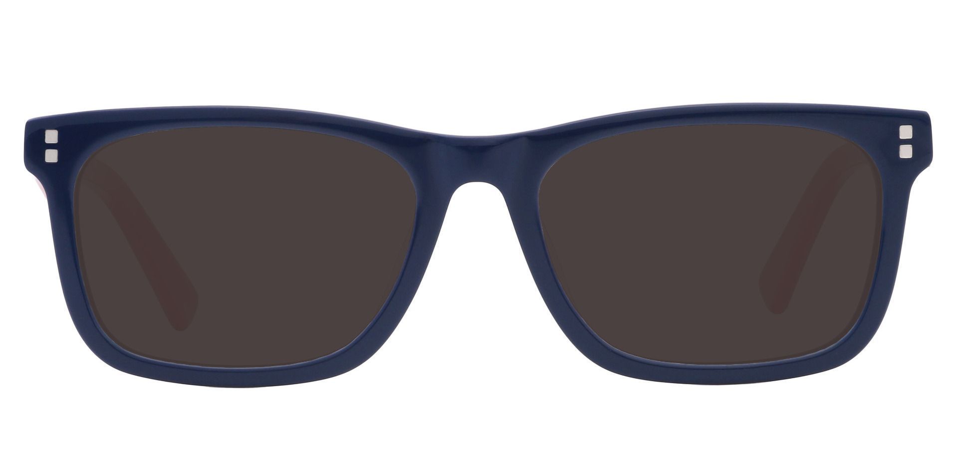 Harbor Rectangle Progressive Sunglasses - Blue Frame With Gray Lenses