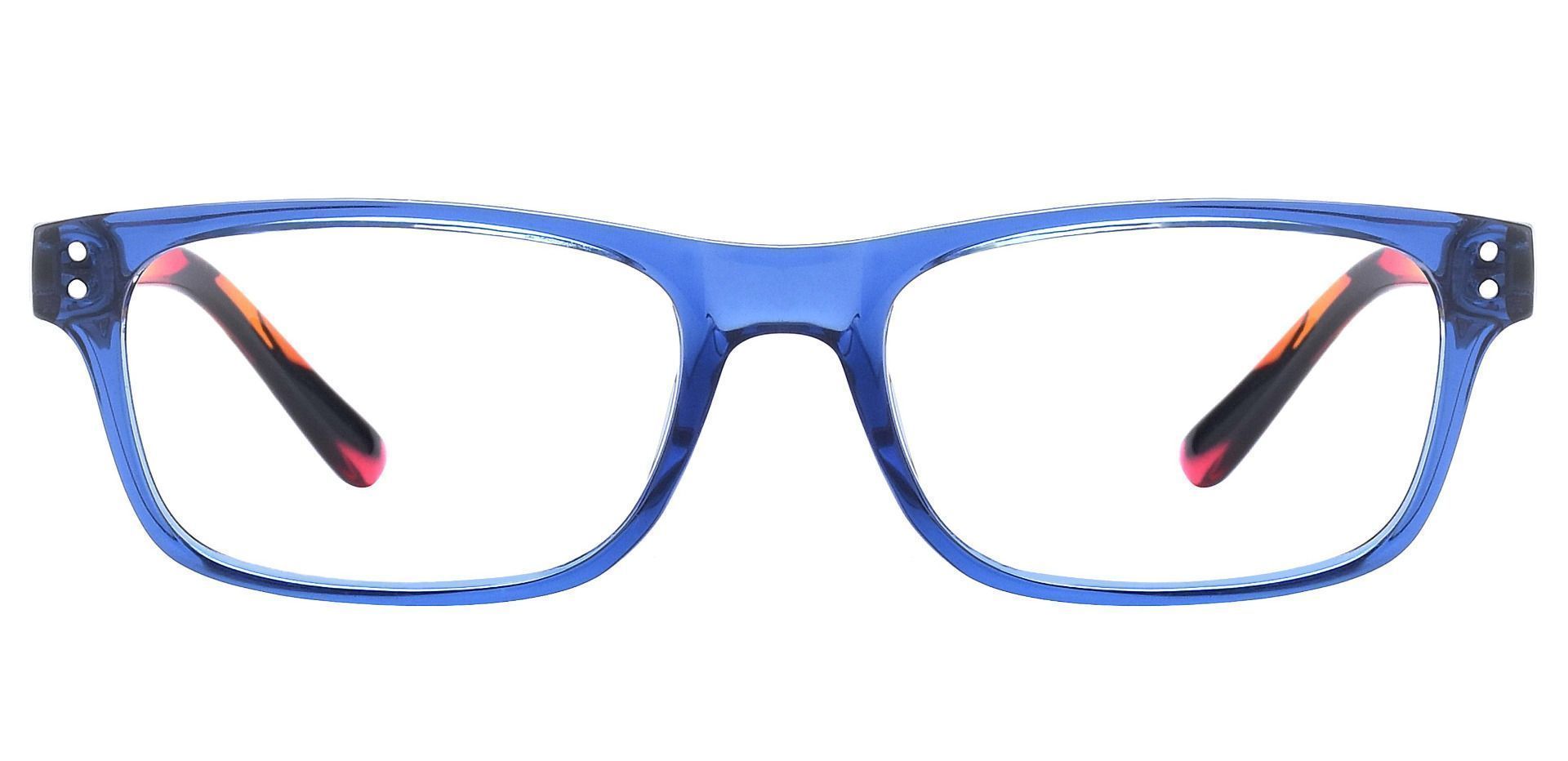 Aura Rectangle Reading Glasses - The Frame Id Blue And Floral