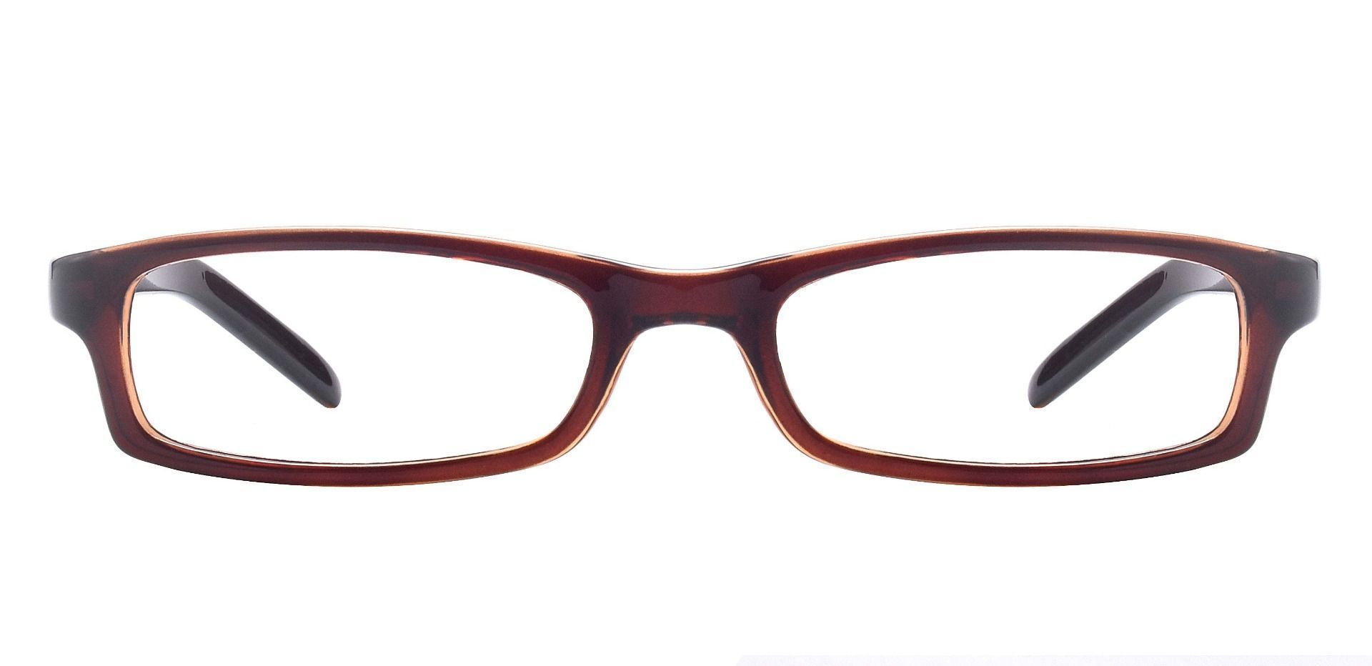 Palmer Rectangle Eyeglasses Frame - Brown