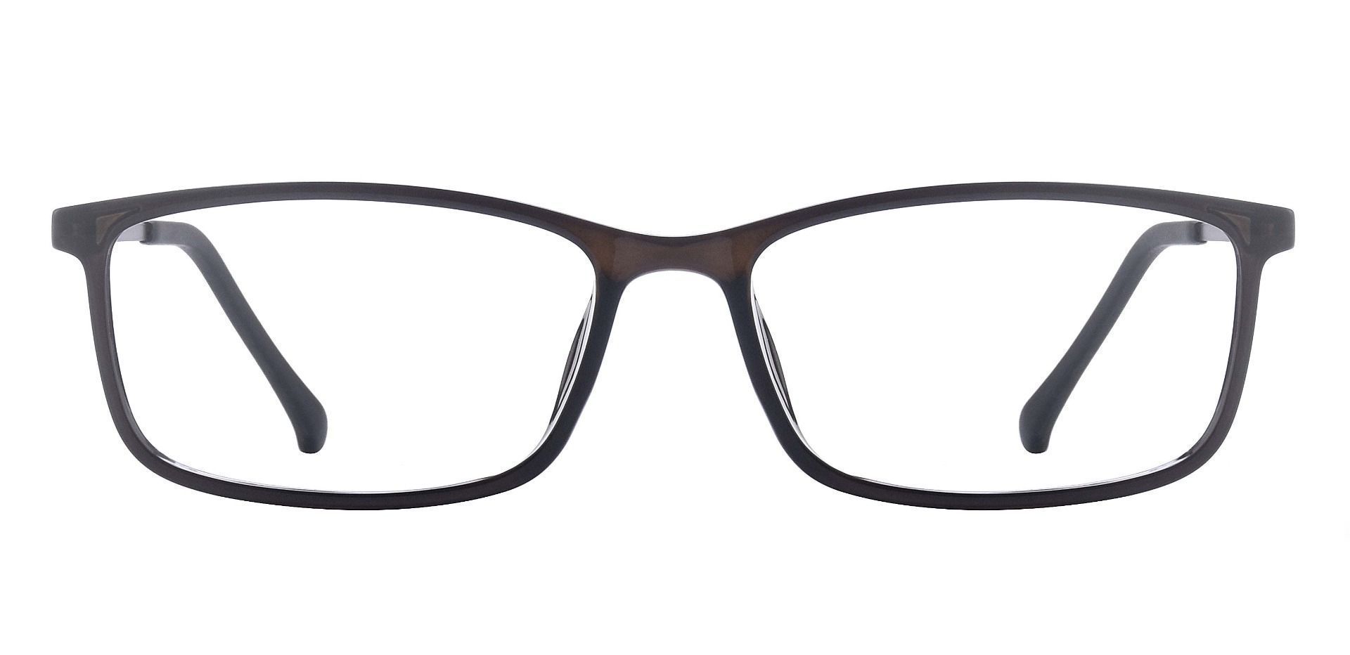 Warren Rectangle Eyeglasses Frame - Charcoal/brushed Silver  