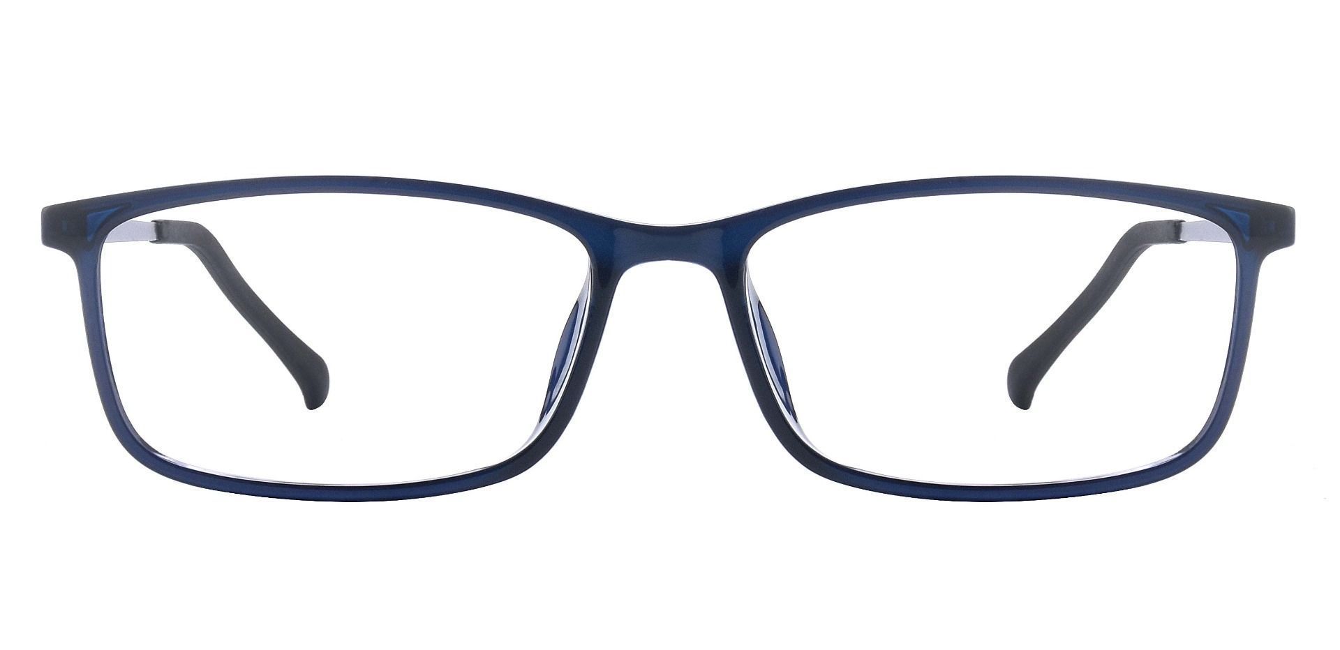 Warren Rectangle Reading Glasses - Black/brushed Blue 