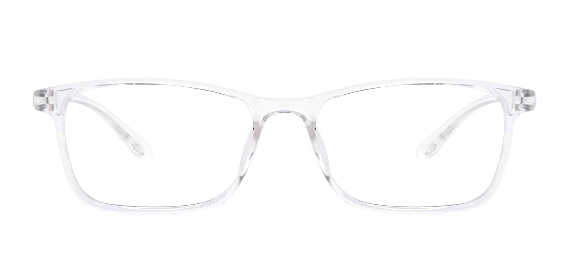 Luna Rectangle Lined Bifocal Glasses - Crystal To Grey
