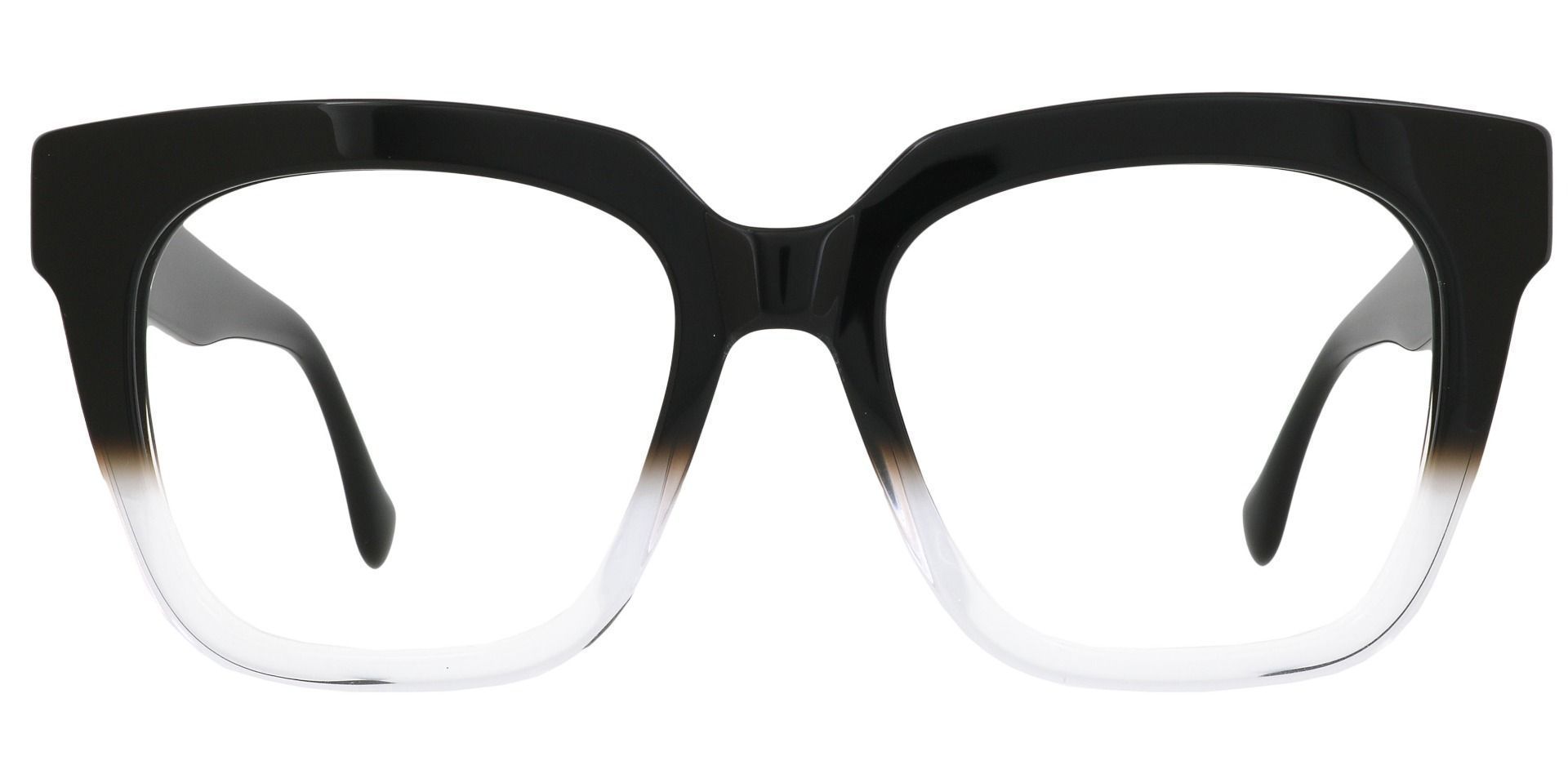 Lyric Square Prescription Glasses - Black Crystal Fade