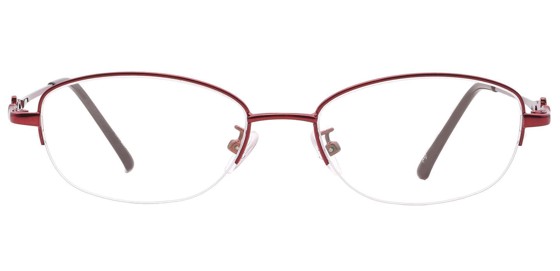Andie Oval Blue Light Blocking Glasses - Red