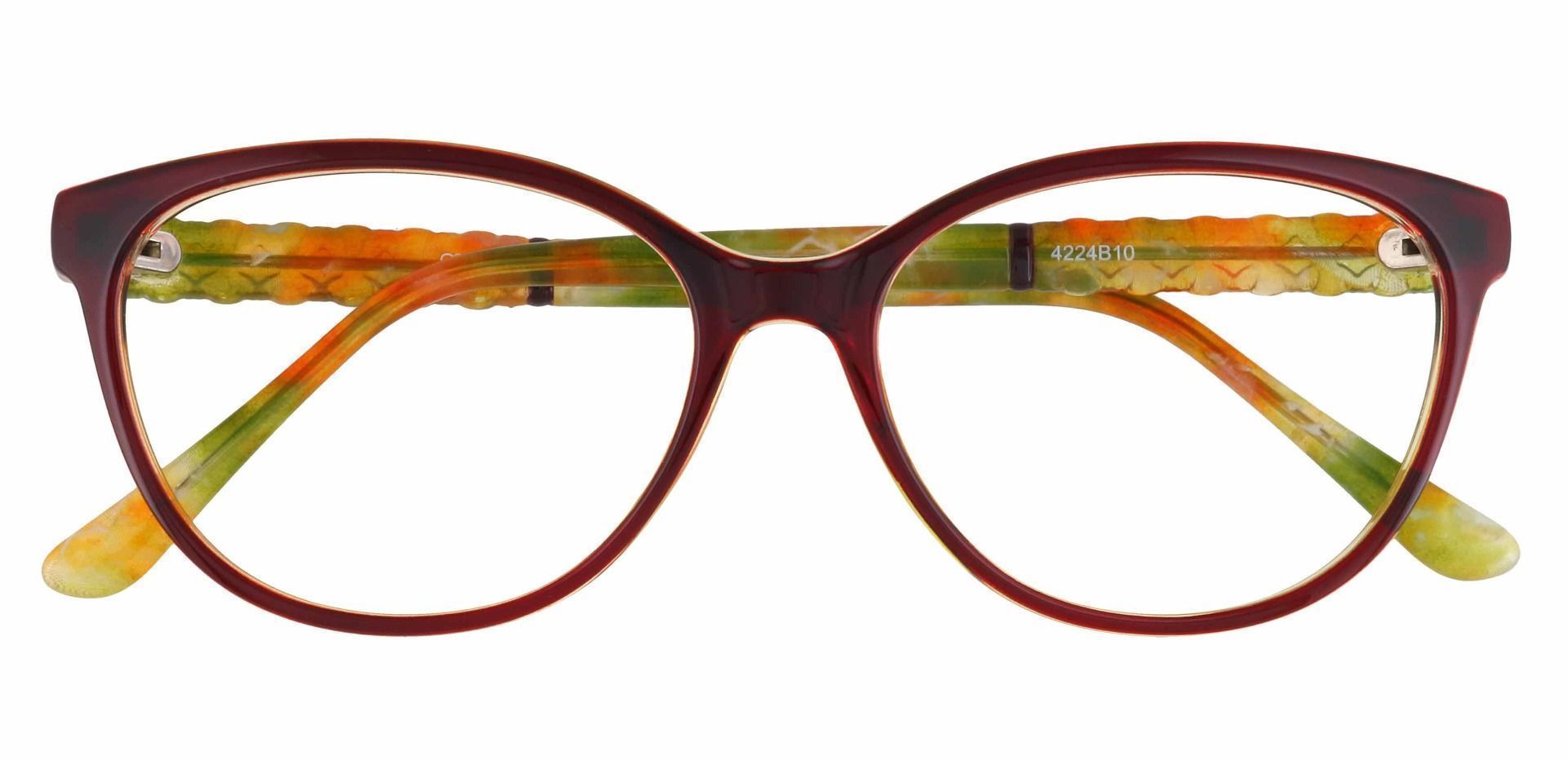 Wisteria Oval Prescription Glasses - Brown