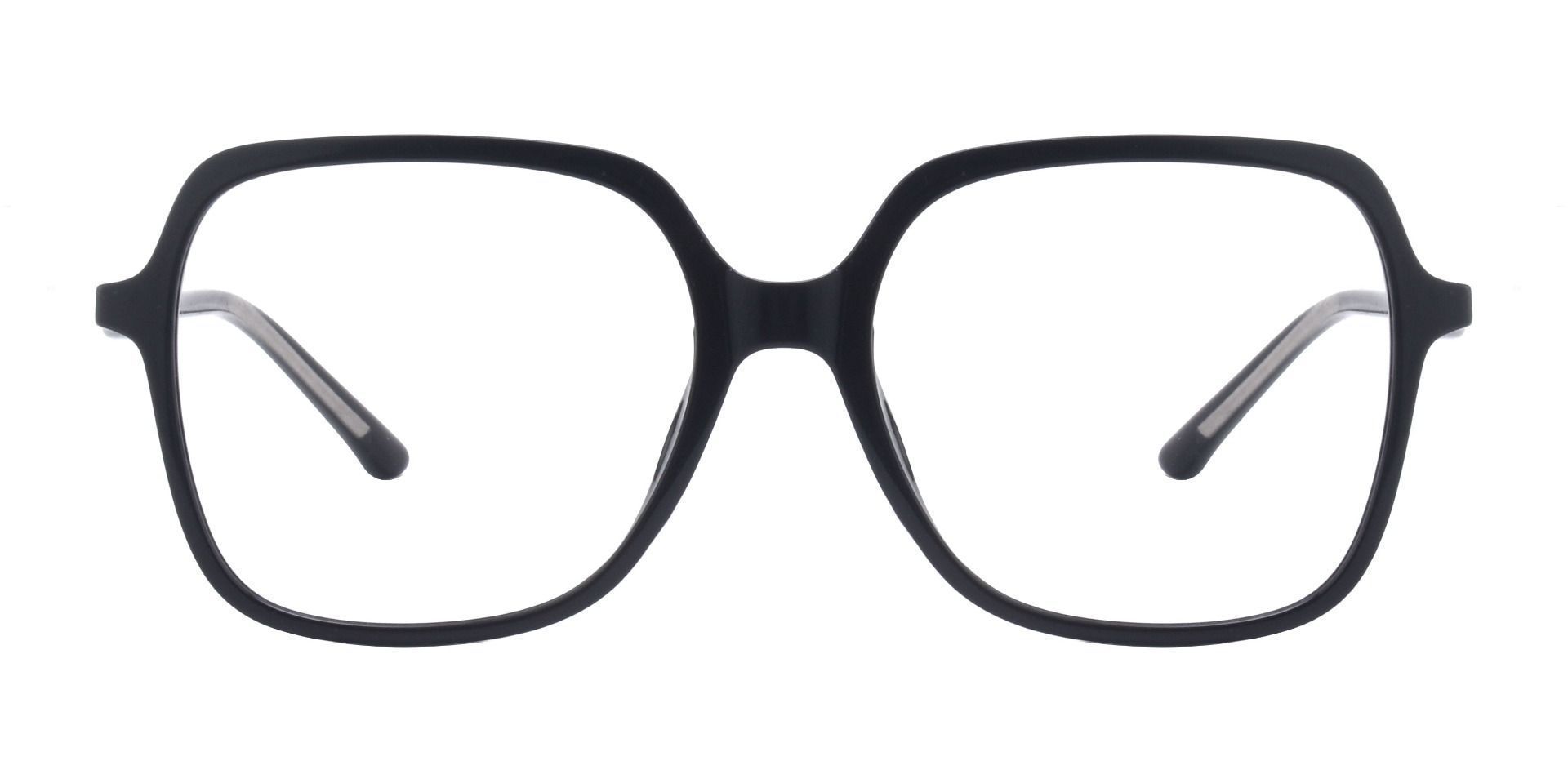 Modern Oversize Semi Rimless Square Eyeglasses With Clear Flat