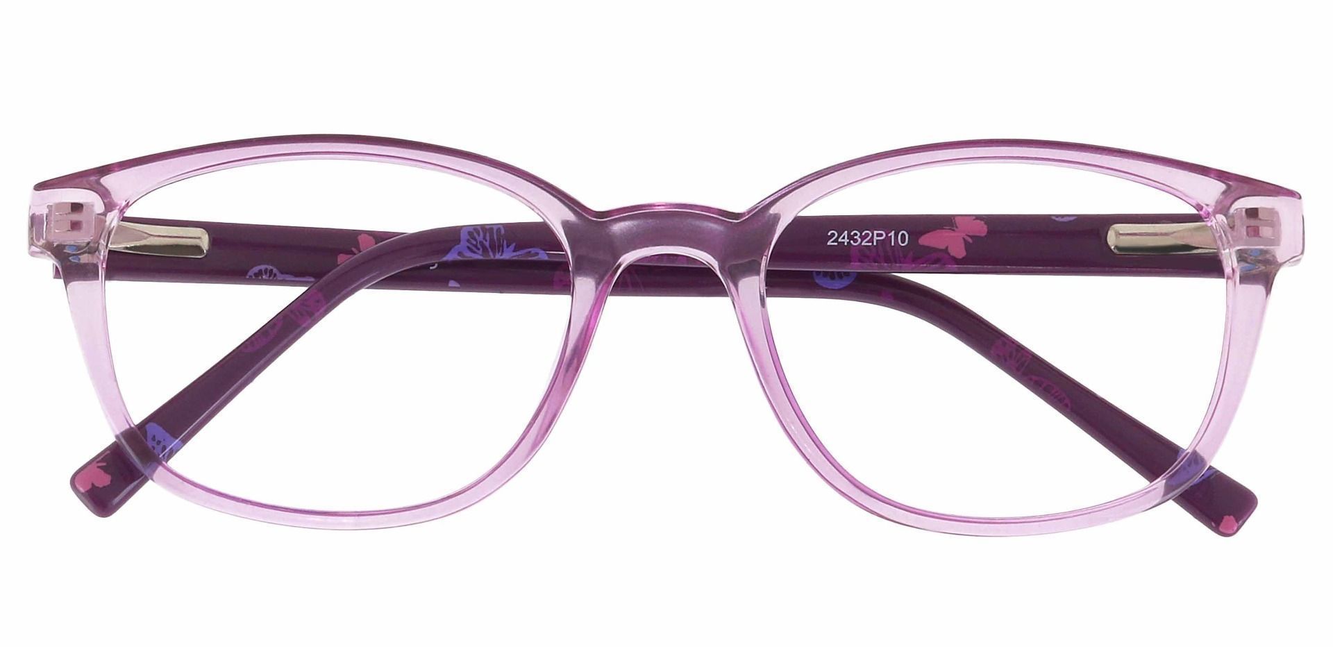 Branson Rectangle Prescription Glasses - Purple