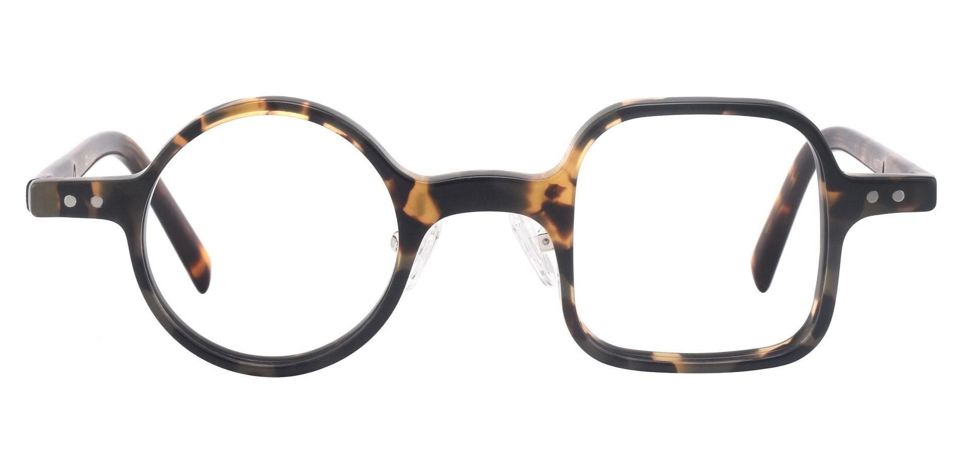 eyeglasses with two different shapes