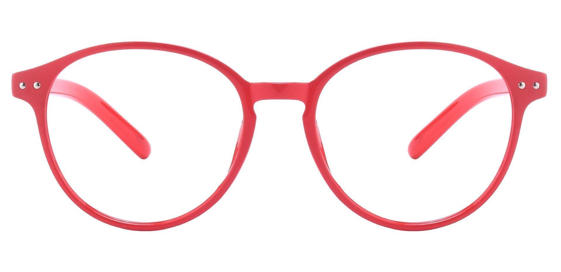 Sanger Round Prescription Glasses - Red