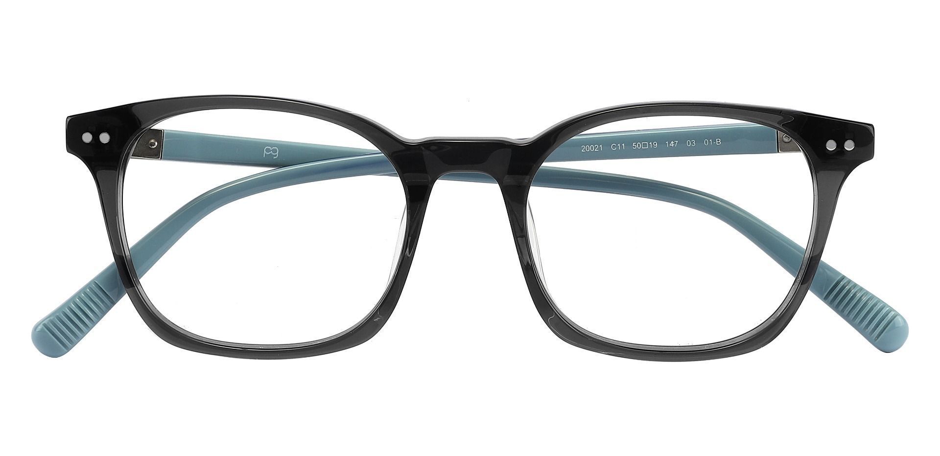 Alonzo Square Non-Rx Glasses - Gray