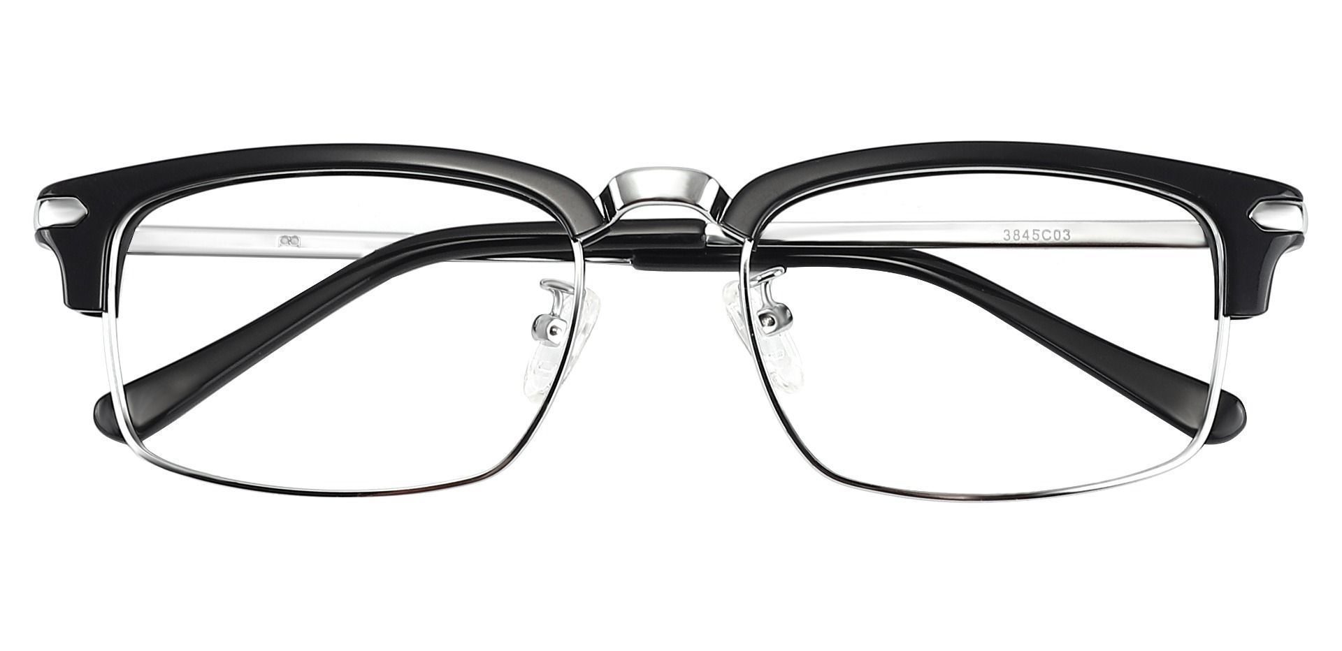 Dillard Browline Prescription Glasses - Silver | Men's Eyeglasses ...