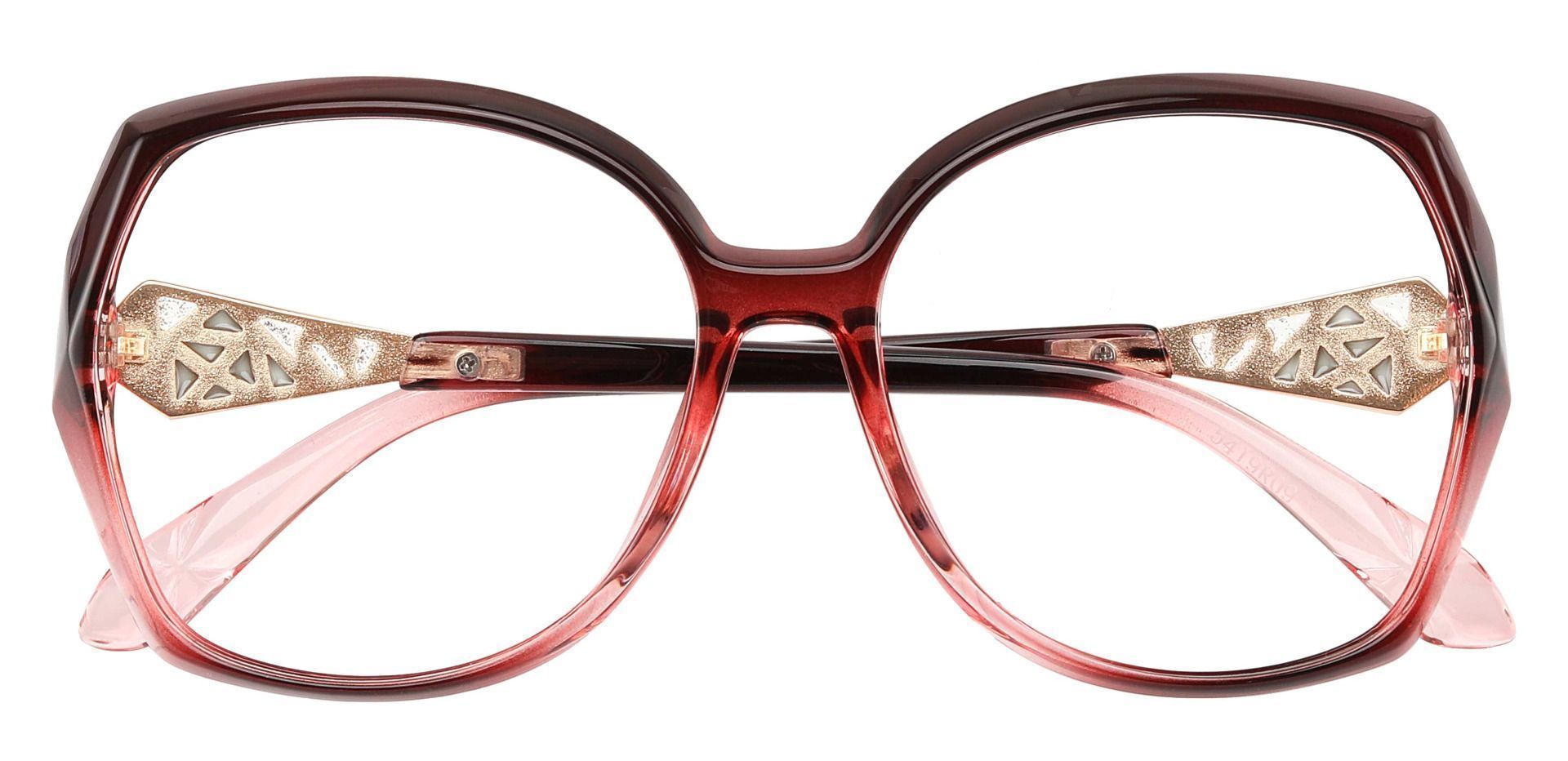 Swan Geometric Single Vision Glasses - Red