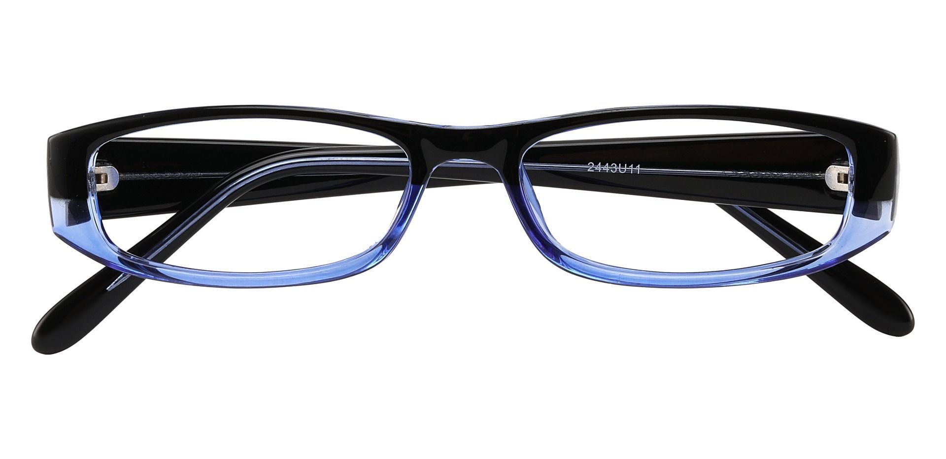 Elgin Rectangle Single Vision Glasses - Blue