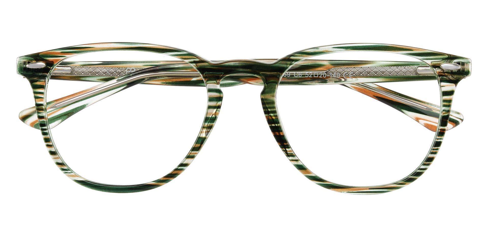 Sycamore Oval Blue Light Blocking Glasses - Green