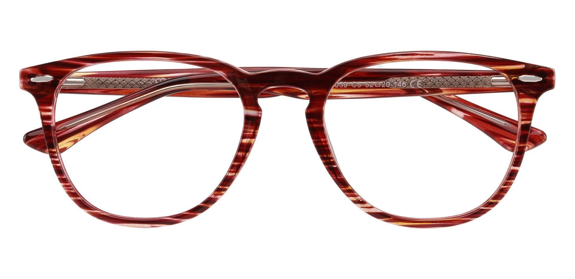 Sycamore Oval Lined Bifocal Glasses - Red