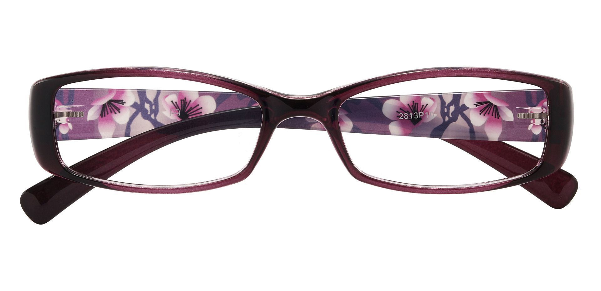 Medora Rectangle Single Vision Glasses - Purple